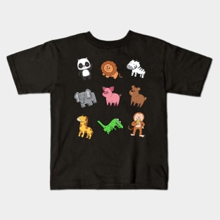 Hand drawn animals cute Kids T-Shirt